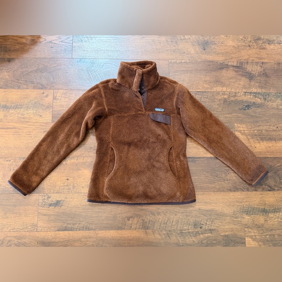 Patagonia women’s Re-Tool snap T Fleece Jacket in brown - Picture 1 of 5